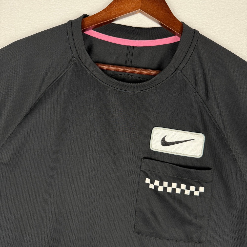 Nike Dri-Fit Dye Wild Card Training Shirt Mens Large Black Pocket DX8634-010